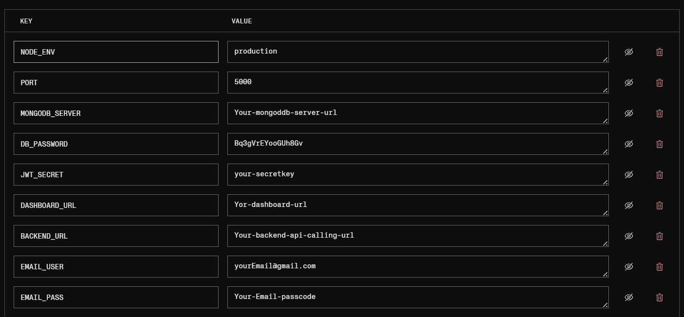 Render environment variables